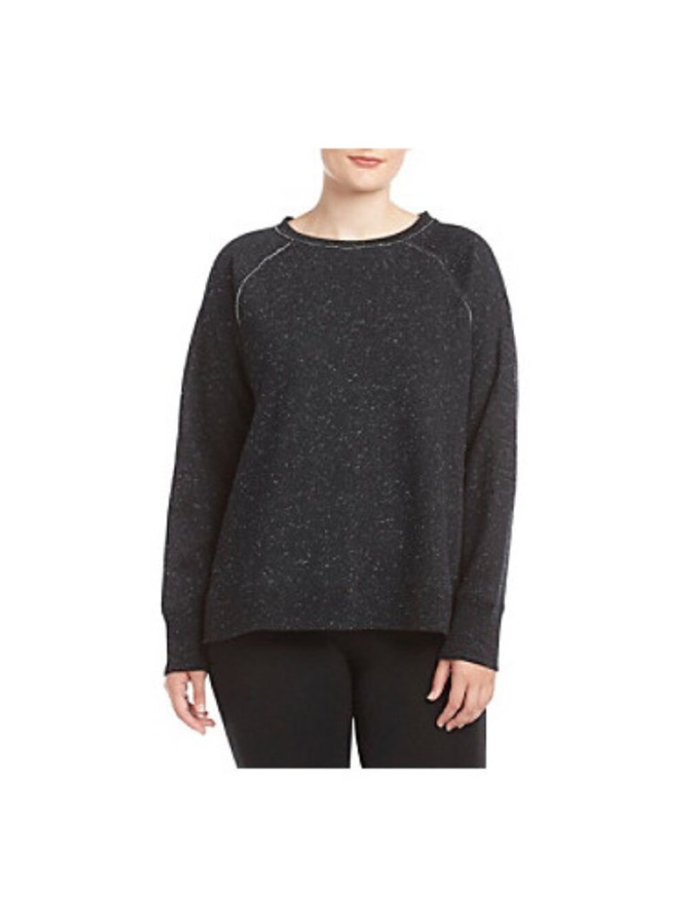 Calvin Klein Womens Performance Plus Size Cotton Embroidered Logo Sweatshirt